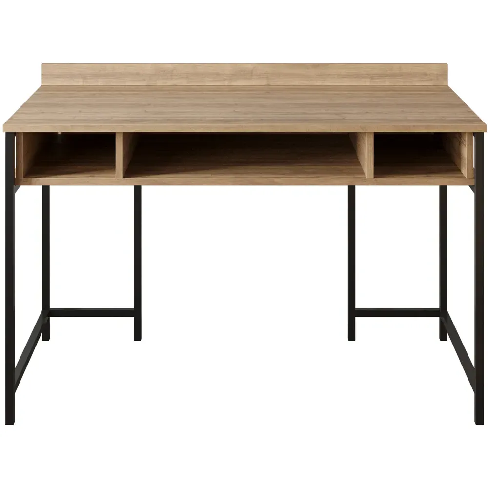 Tumata 3 Shelf Study Desk - Walnut