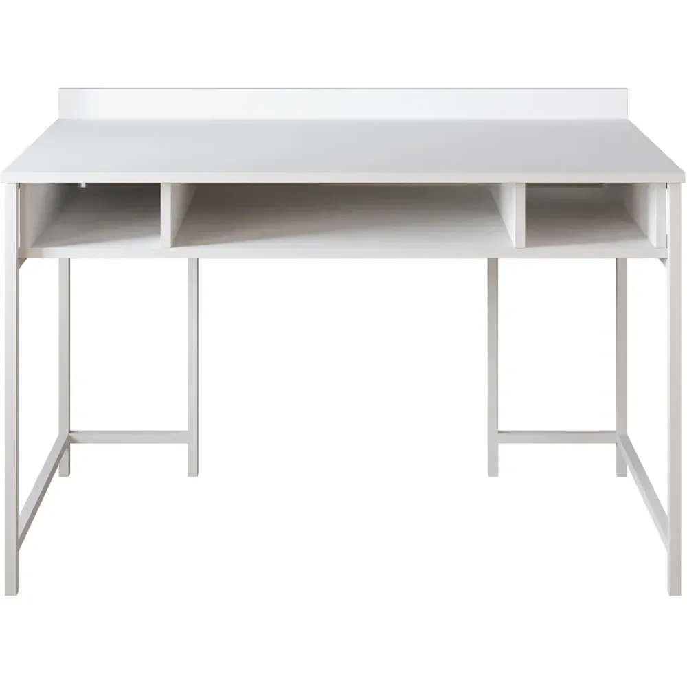Tumata 3 Shelf Study Desk - White