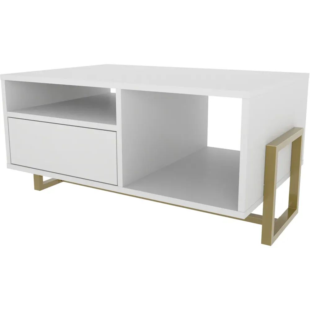 Utopie 2 Door Coffee Table with Storage - White