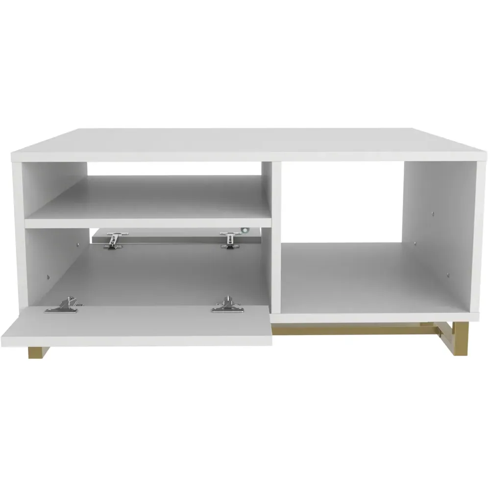Utopie 2 Door Coffee Table with Storage - White