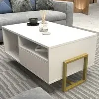 Utopie 2 Door Coffee Table with Storage - White