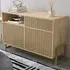 Utopie 3 Door Storage Cabinet with Shelf - Oak, Rattan