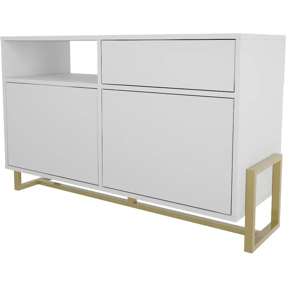 Utopie 3 Door Storage Cabinet with Shelf - White