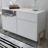Utopie 3 Door Storage Cabinet with Shelf - White
