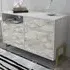 Utopie 3 Door Storage Cabinet with Shelf - White Marble