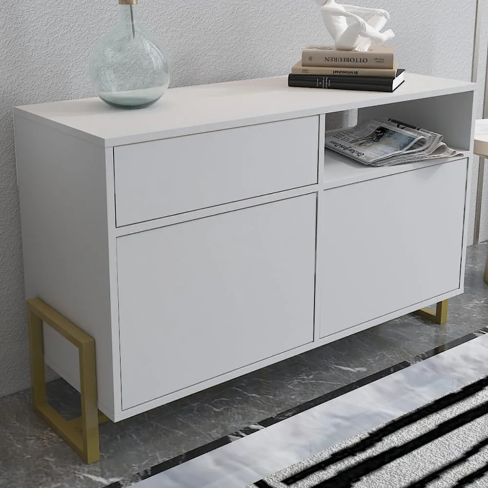 Utopie 3 Door Storage Cabinet with Shelf - White