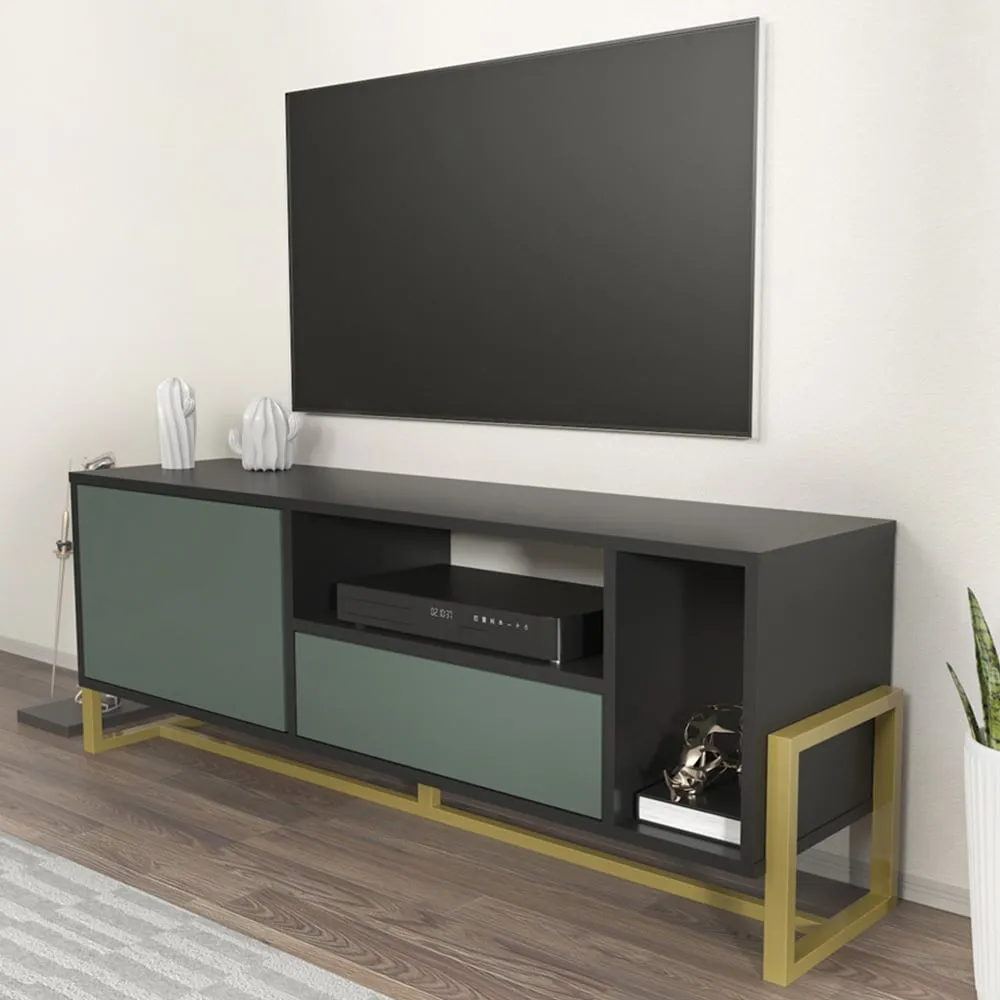 Utopie TV Unit with Drawer and Door - Black image