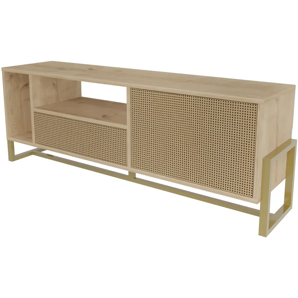 Utopie TV Unit with Drawer and Door - Oak