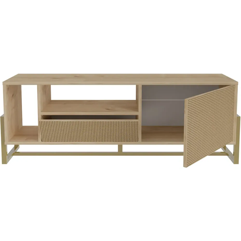Utopie TV Unit with Drawer and Door - Oak