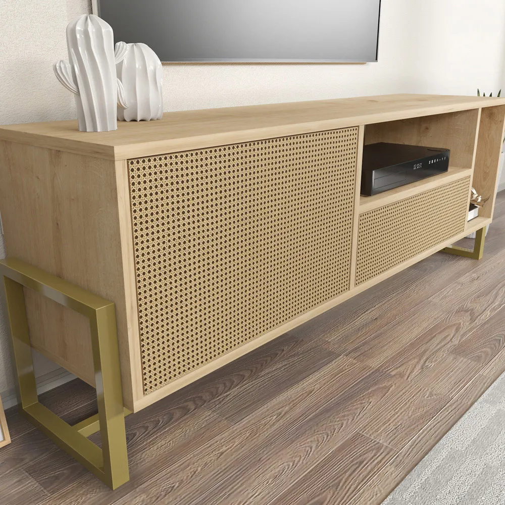 Utopie TV Unit with Drawer and Door - Oak