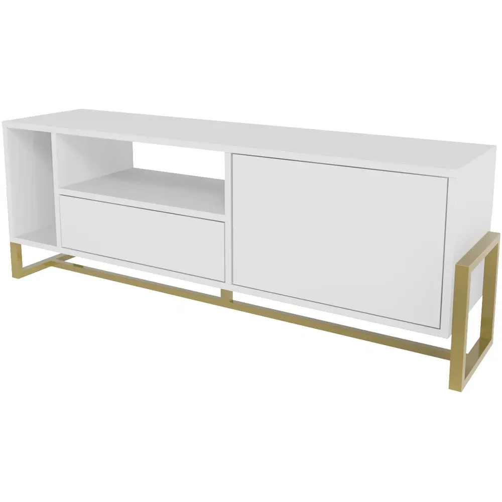 Utopie TV Unit with Drawer and Door - White