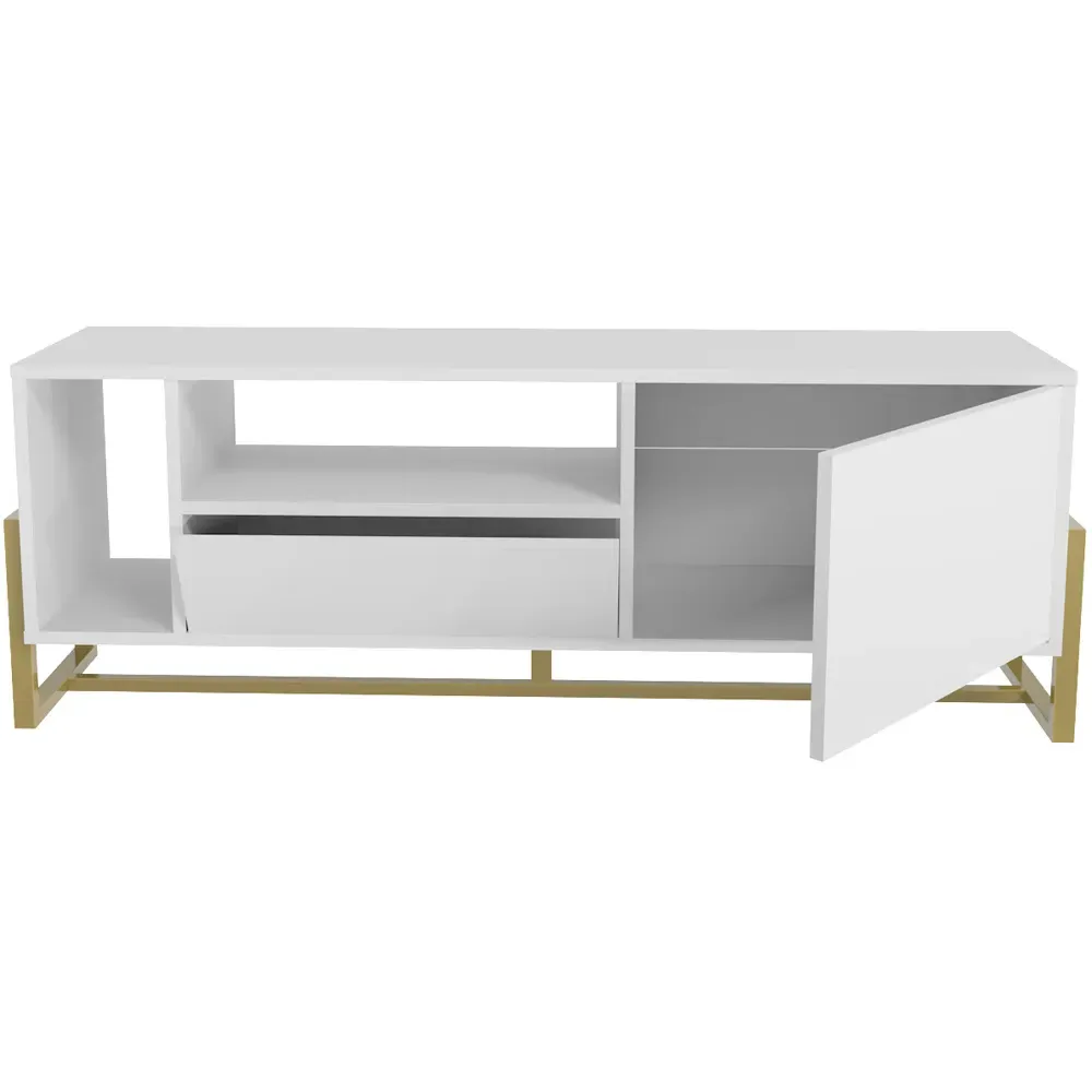 Utopie TV Unit with Drawer and Door - White