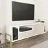 Utopie TV Unit with Drawer and Door - White, Beige