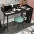 Vanessa 2 Shelf Computer Desk with Solid Legs - Black