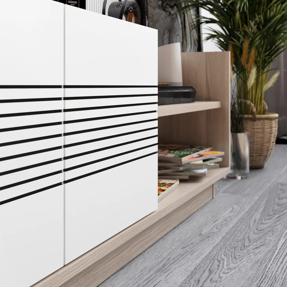 Viano 3 Door TV Unit with Storage - Cordoba, Melamine