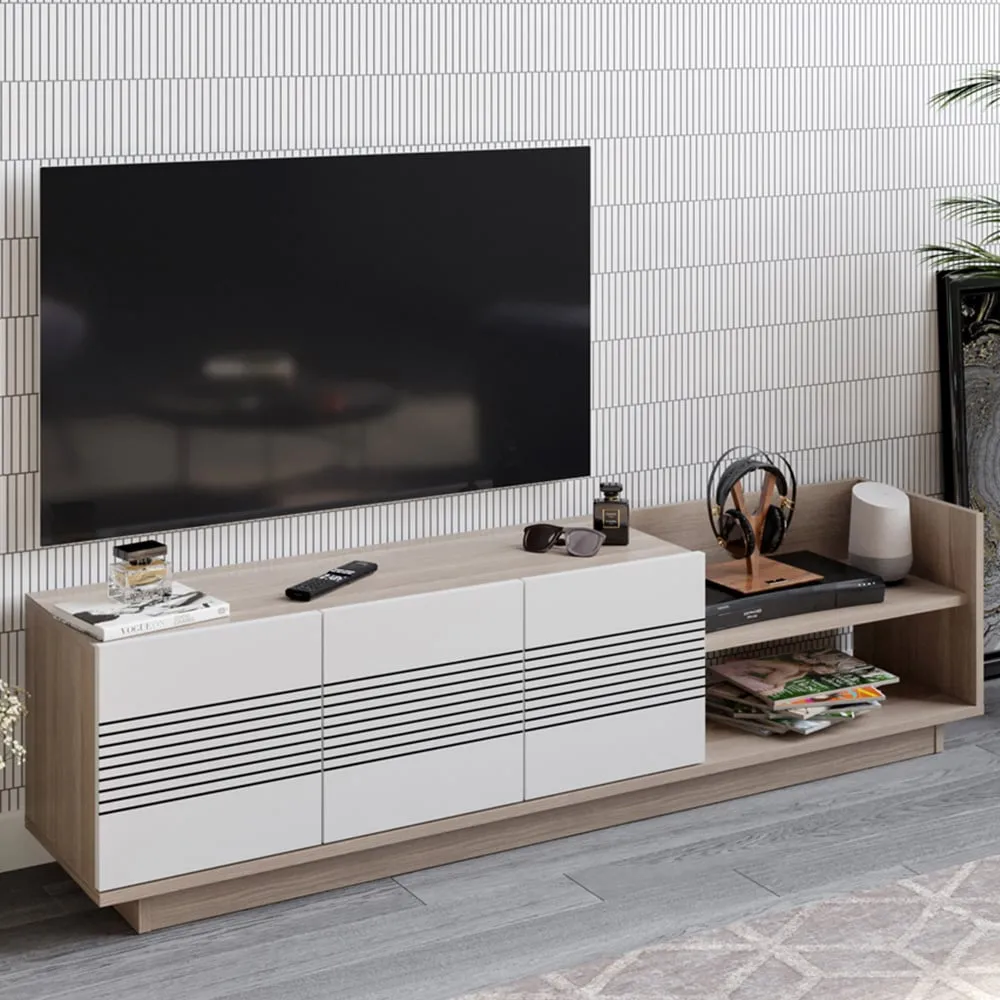 Viano 3 Door TV Unit with Storage - Cordoba, Melamine image