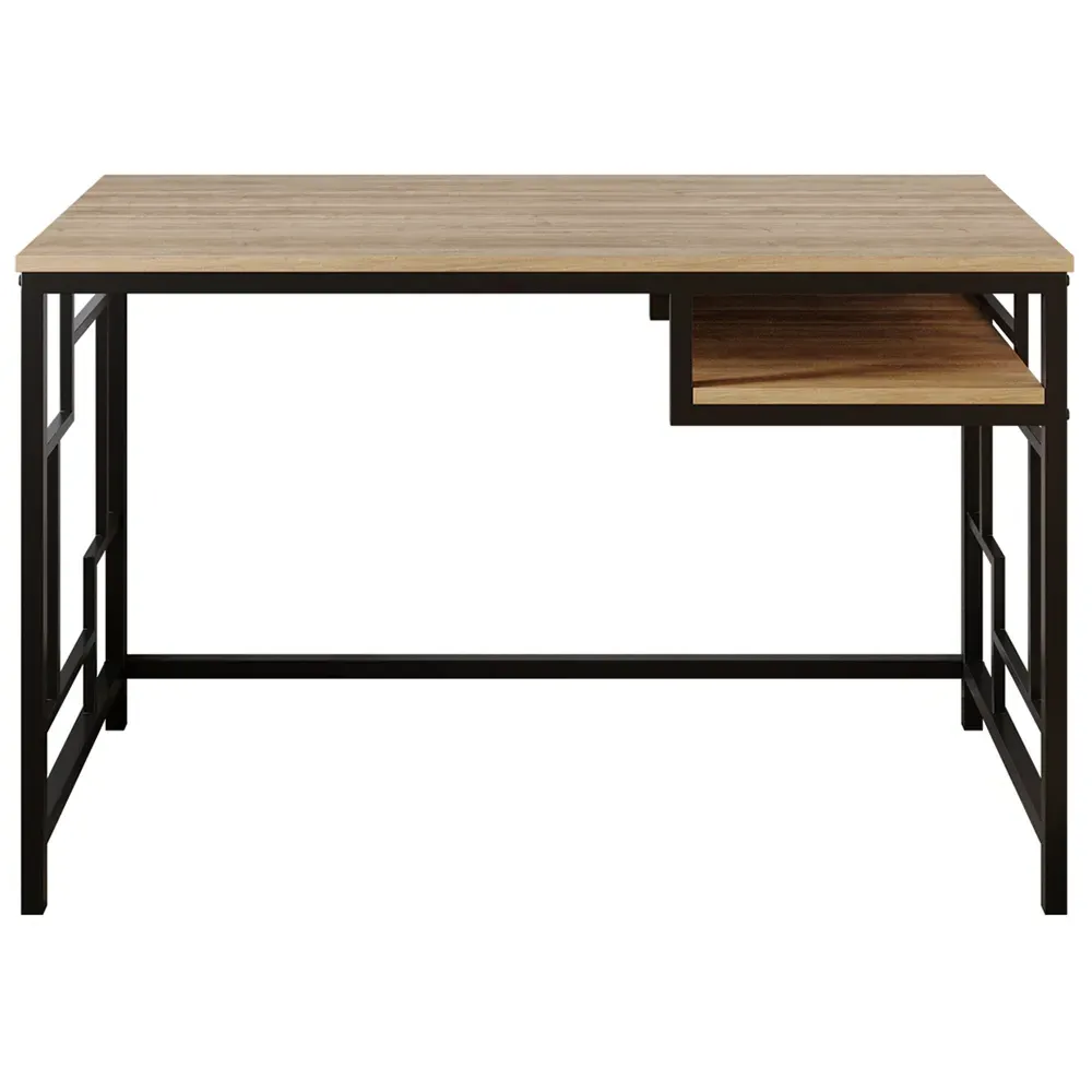 Victory Wide Study Desk with Shelf - Black, Walnut