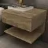 Vivid Single Drawer Bedside Table - Gold, Sapphire Oak