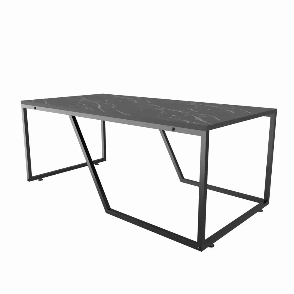 Wendy Rectangular Coffee Table - Black, Marble Effect