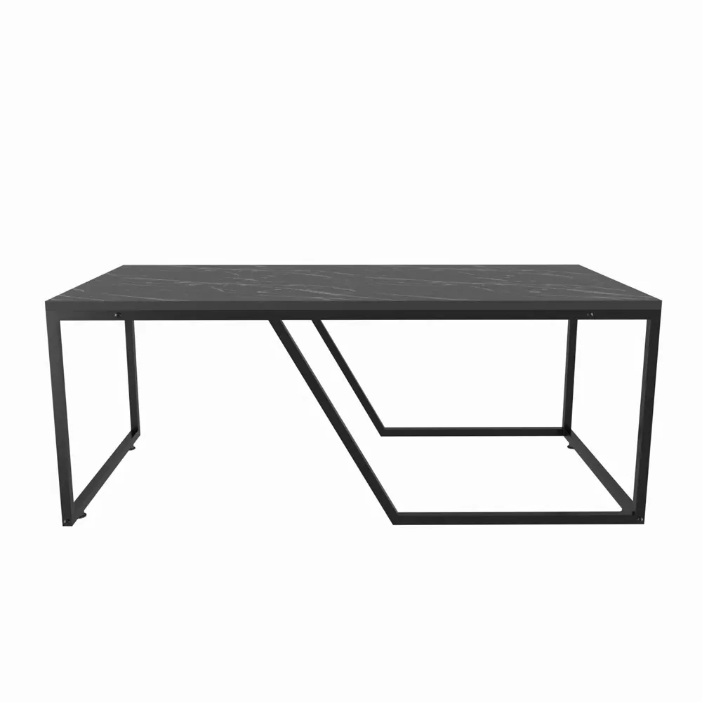 Wendy Rectangular Coffee Table - Black, Marble Effect