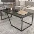 Wendy Rectangular Coffee Table - Black, Marble Effect