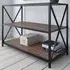 Xena 2 Shelf X-Frame TV Unit - Walnut, Metal