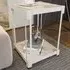 Zenas Single Shelf Nightstand - White Marble Effect, Metal