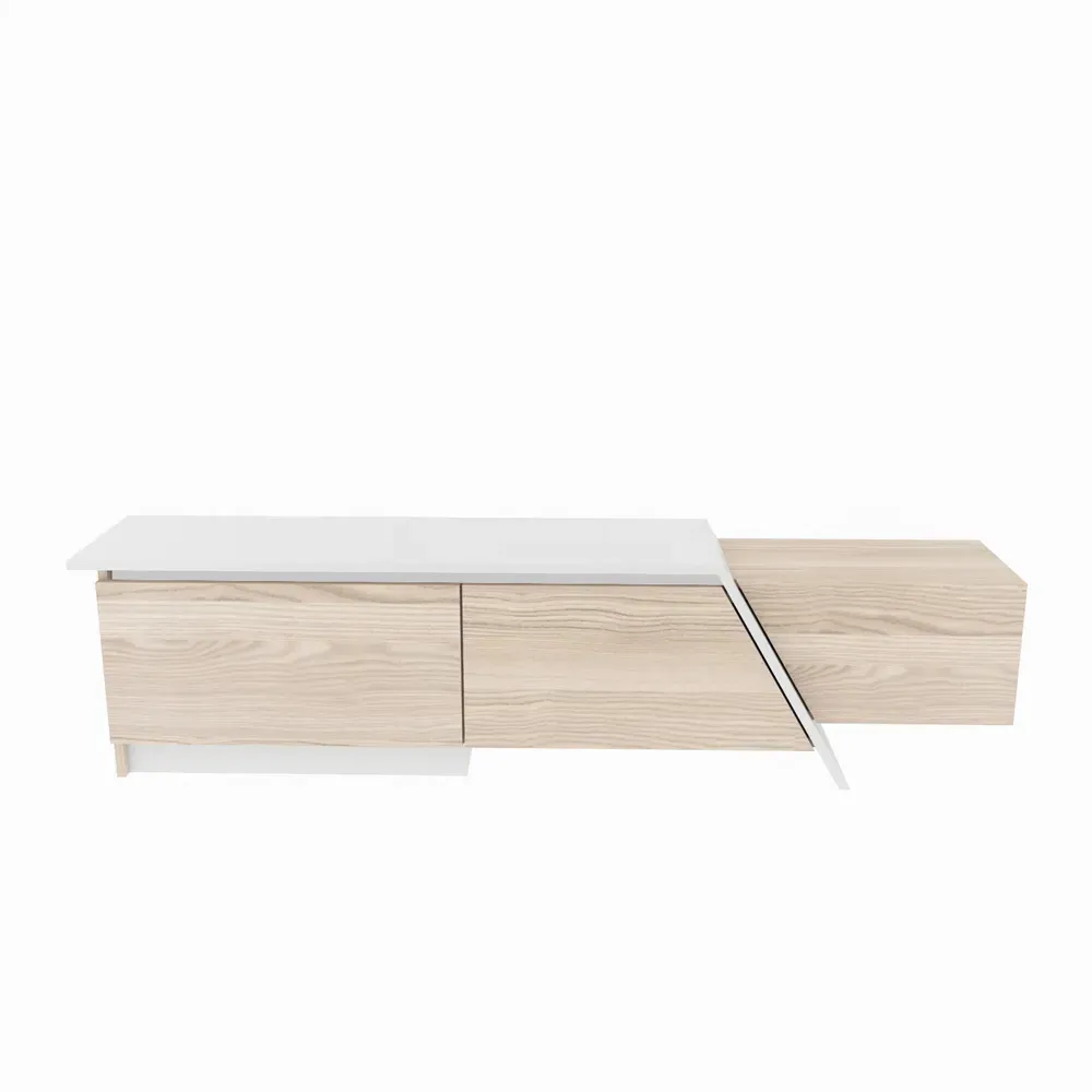 Zonas 3 Door TV Unit with Storage - Cordoba, White