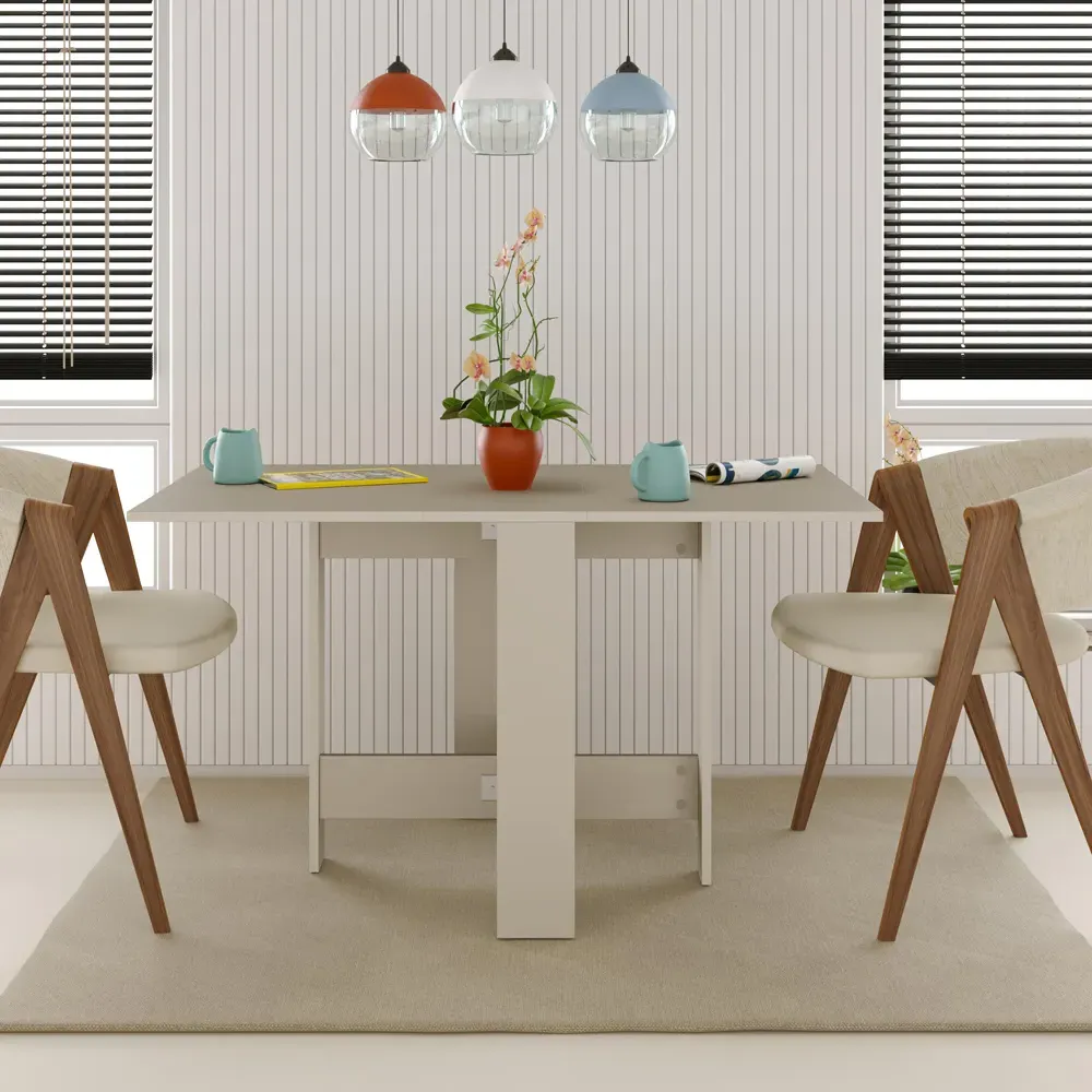 Artemio 4-Seater Foldable Dining Table - Sandstone