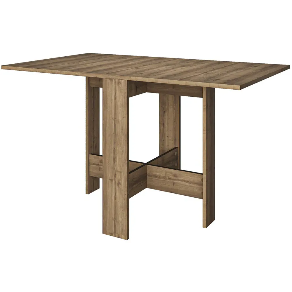 Artemio Foldable Dining Table - Brown, Engineered Wood
