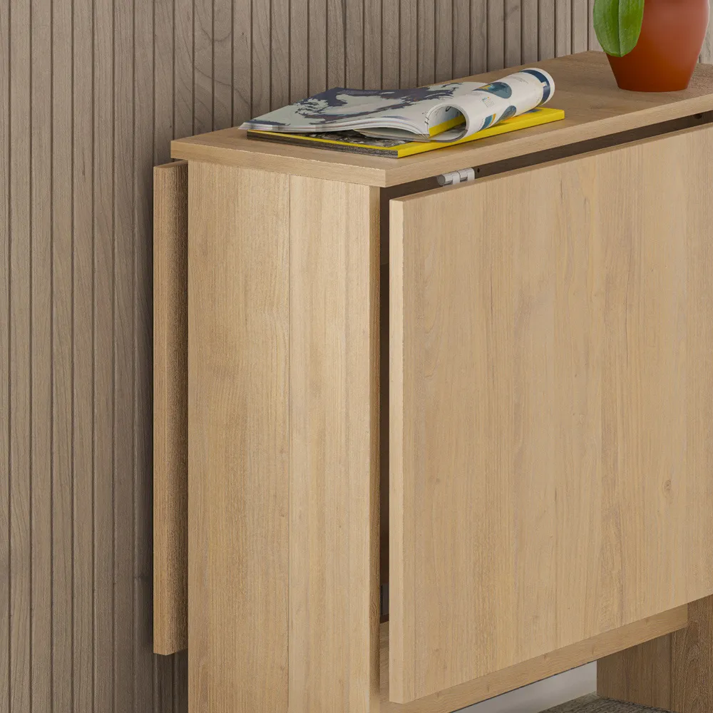 Artemio Foldable Dining Table - Cream, Engineered Wood