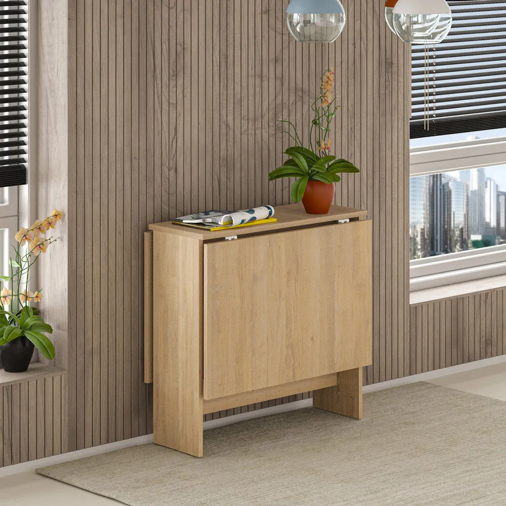 Artemio Foldable Dining Table - Cream, Engineered Wood