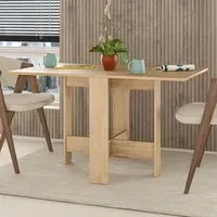 Artemio Foldable Dining Table - Cream, Engineered Wood