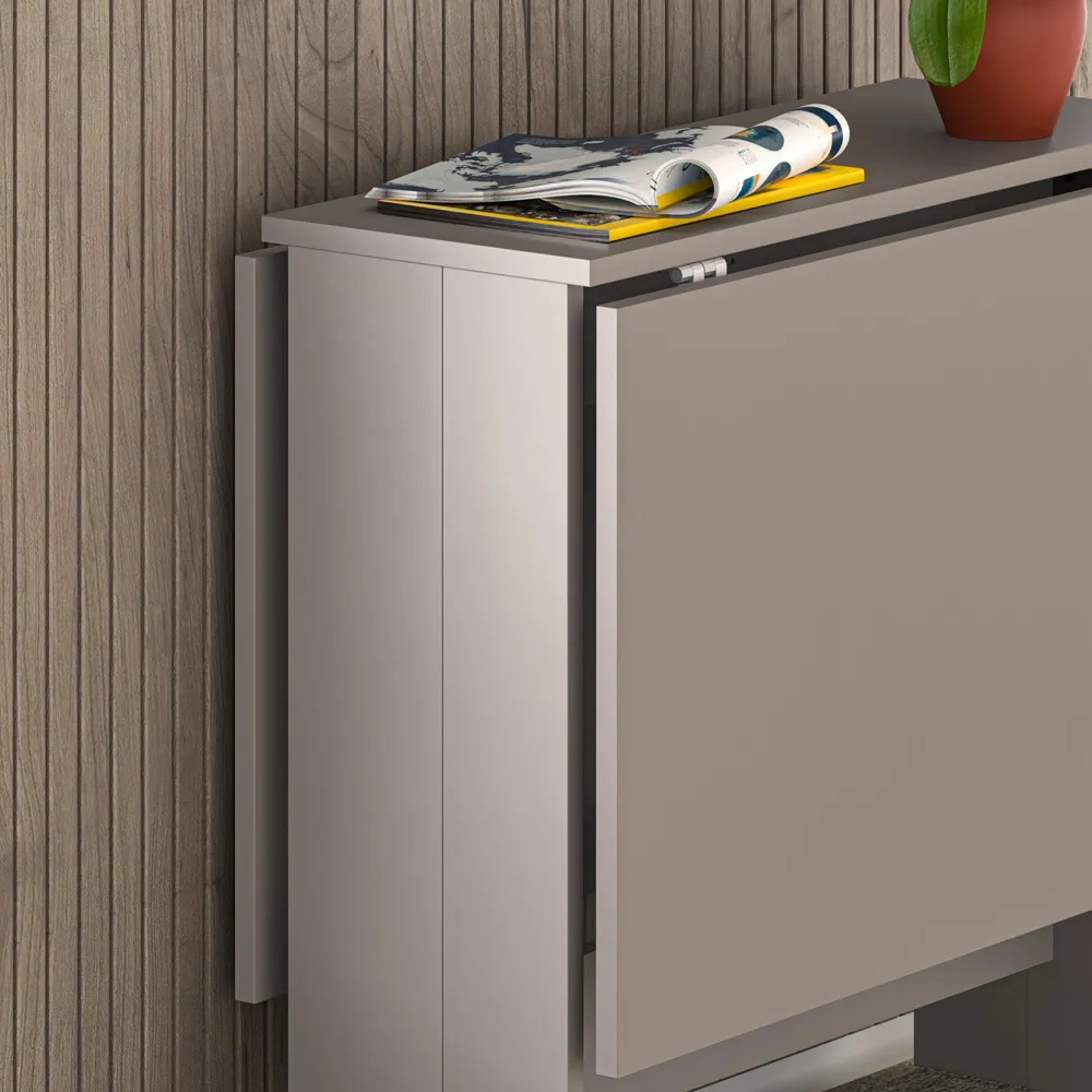 Artemio Foldable Dining Table - Grey, Engineered Wood