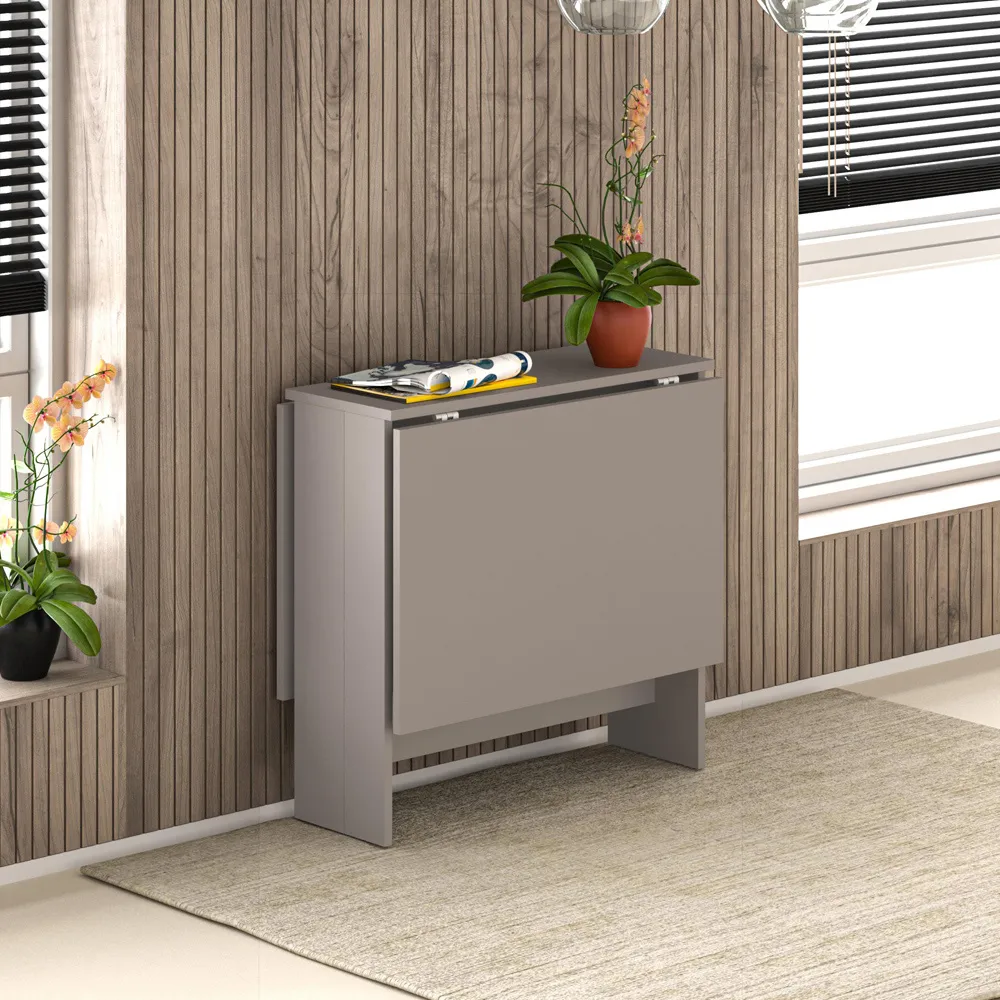Artemio Foldable Dining Table - Grey, Engineered Wood