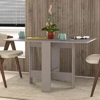 Artemio Foldable Dining Table - Grey, Engineered Wood