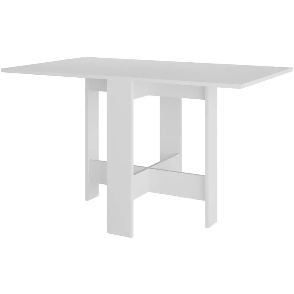Artemio Foldable Dining Table - White, Engineered Wood