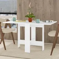 Artemio Foldable Dining Table - White, Engineered Wood