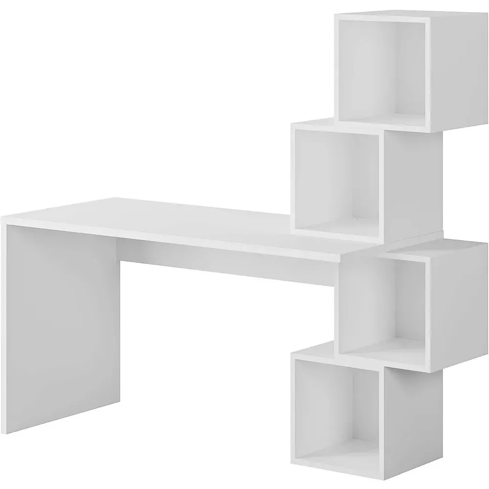 Balance 4-Shelf Desk - White