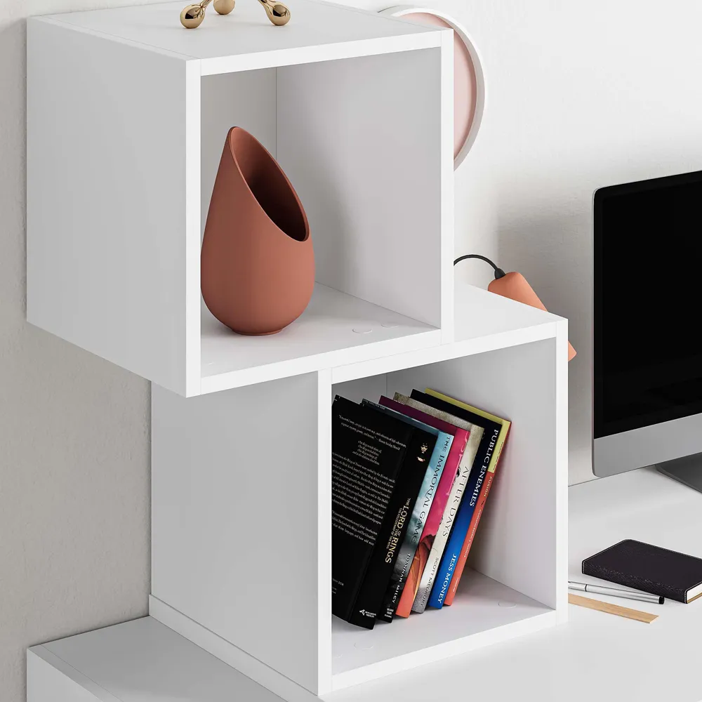 Balance 4-Shelf Desk - White
