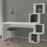 Balance Desk with Shelves - White, Anthracite