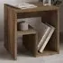 Bon G-Shaped Side Table with Storage - Brown, Particle Board