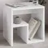 Bon G-Shaped Side Table with Storage - White