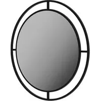 Bubble Round Mirror - Black, Aluminium Alloy