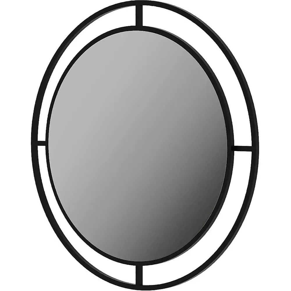 Bubble Round Mirror - Black, Aluminium Alloy image