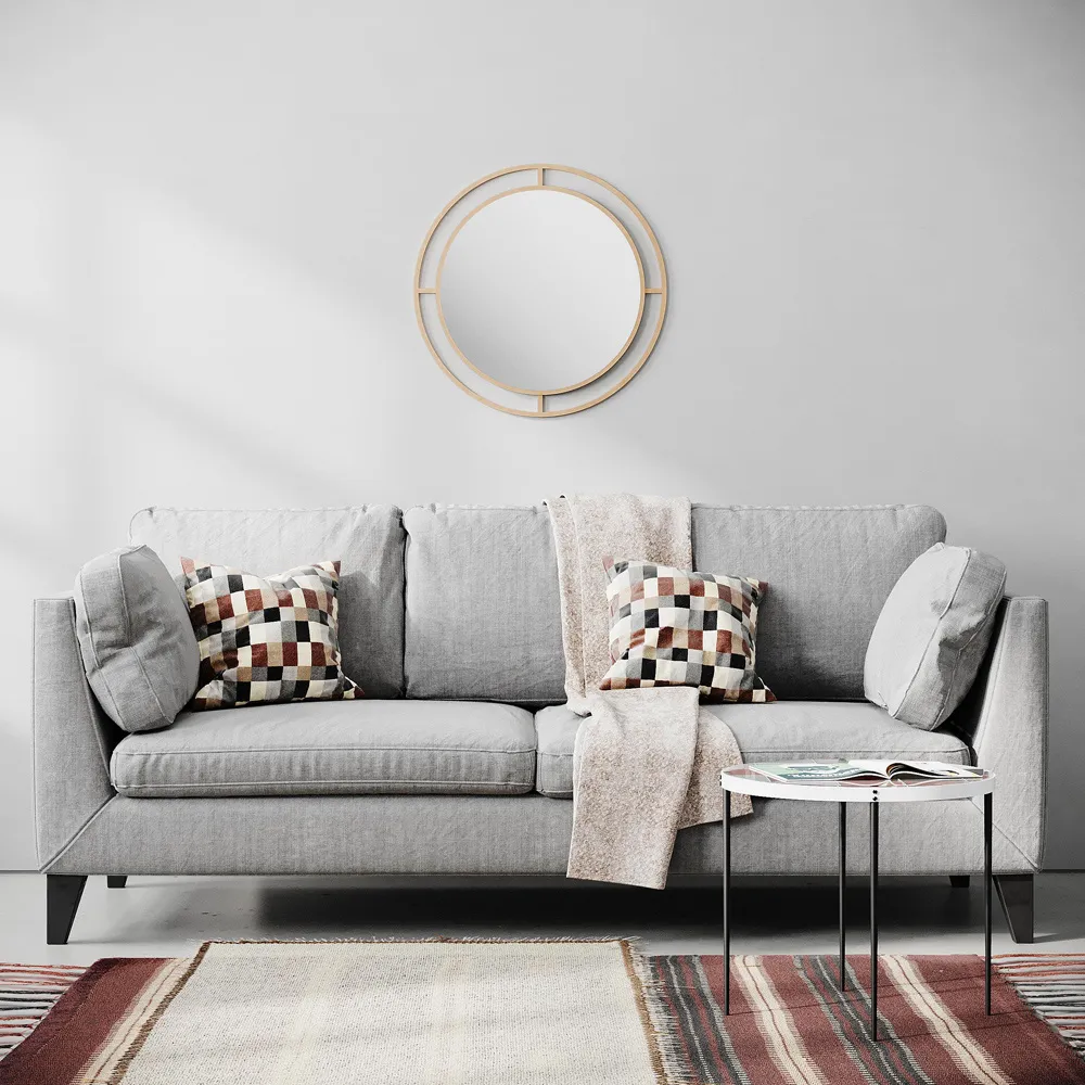 Bubble Round Mirror - Gold, Aluminium Alloy