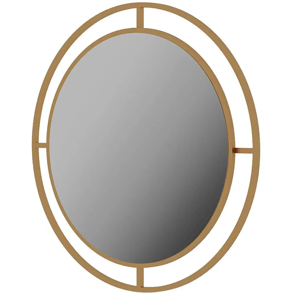 Bubble Round Mirror - Gold, Aluminium Alloy
