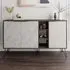 Clara Console Sideboard - Dark Coffee and Gold Marble Effect