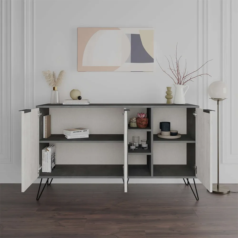 Clara Console Sideboard Display Unit - Grey