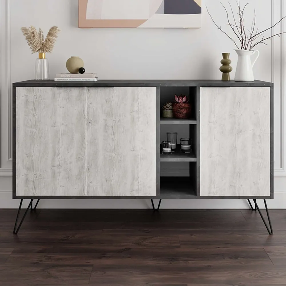 Clara Console Sideboard Display Unit - Grey